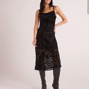 Bella Dahl black maxi zebra print dress